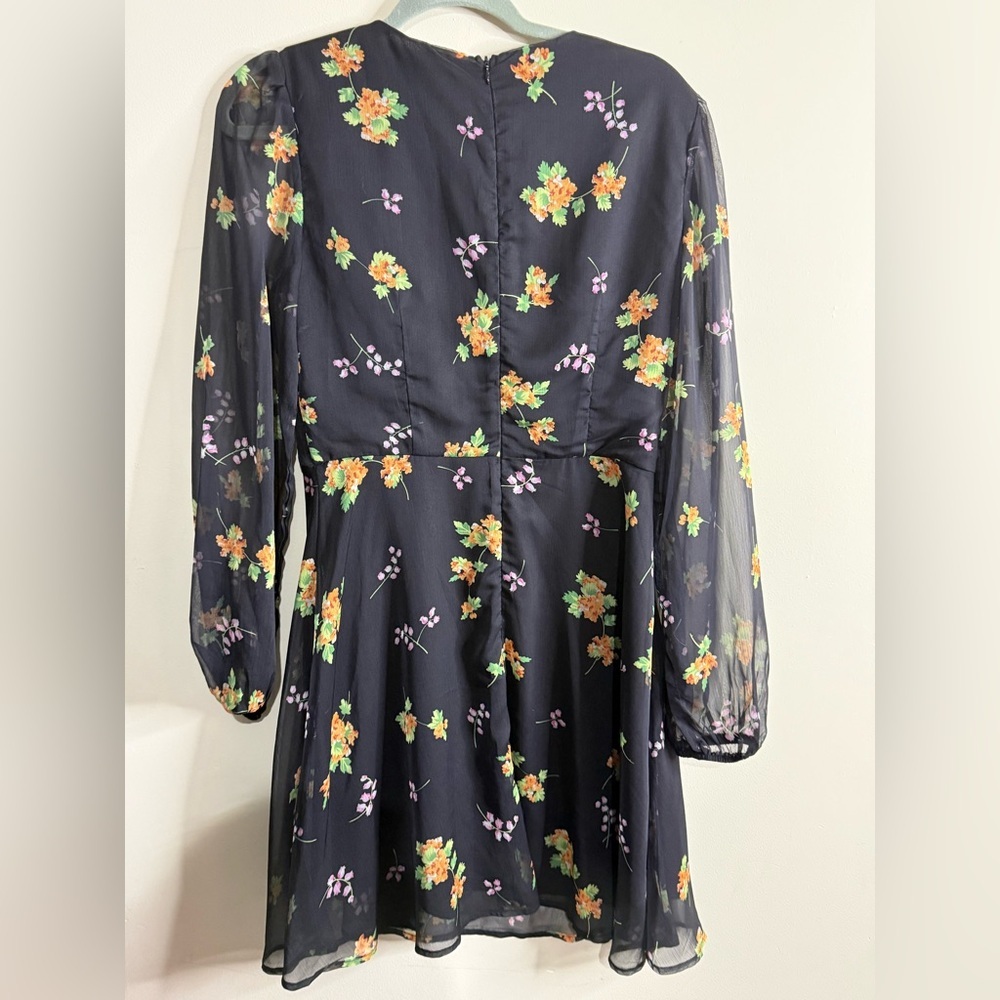 Cupshe Realm Of Sky Floral Print Chiffon Mini Dress - Picture 6 of 7